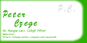 peter czege business card