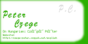 peter czege business card